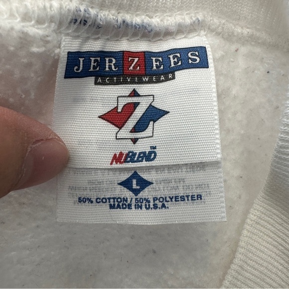 Vintage 90s Jerzees Gulf Shores Crewneck Sweatshirt Unisex Large Made in USA - Picture 11 of 14